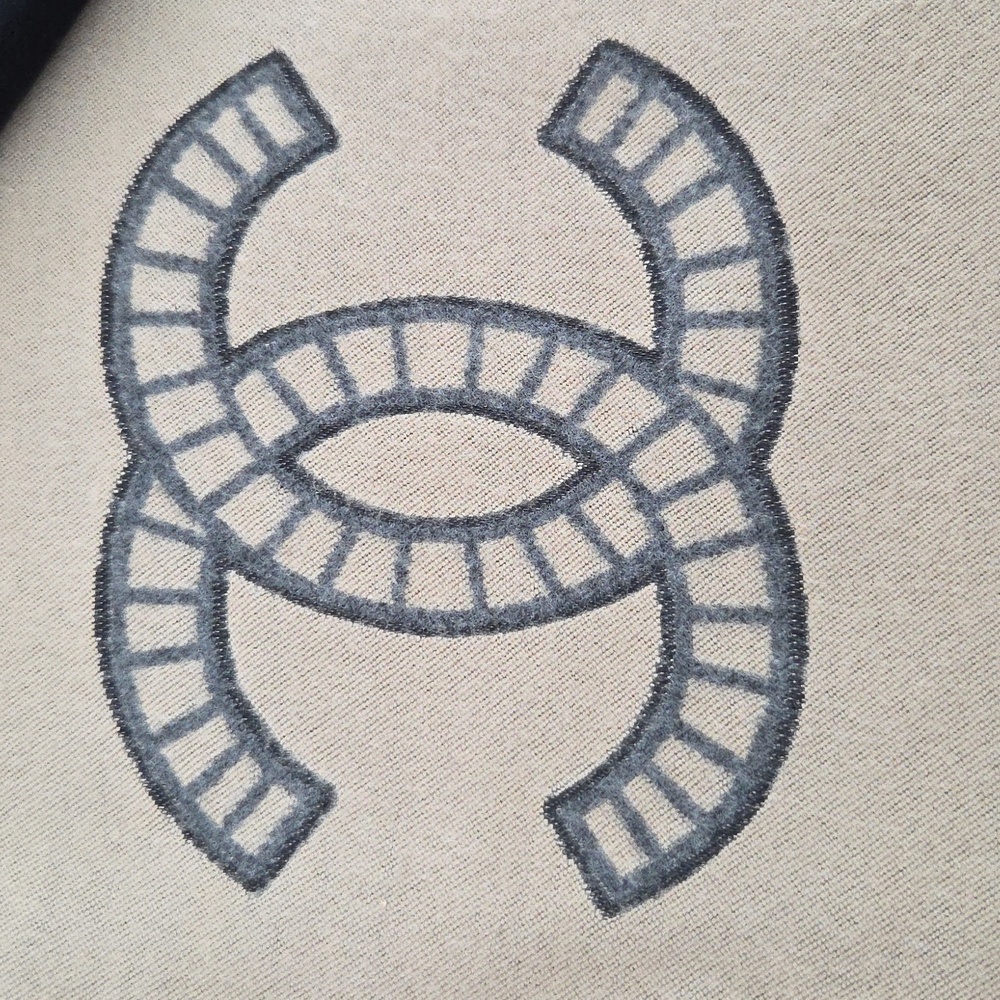 Chanel Authentic Cashmere Colorblock Large Scarf - Picture 2 of 12